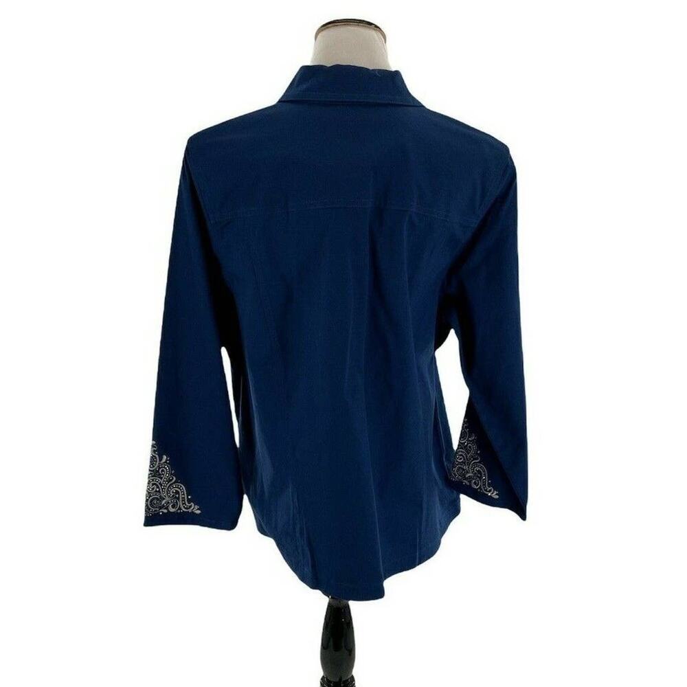 Quacker Factory Jacket Womens Size Xl Rhinestones… - image 6